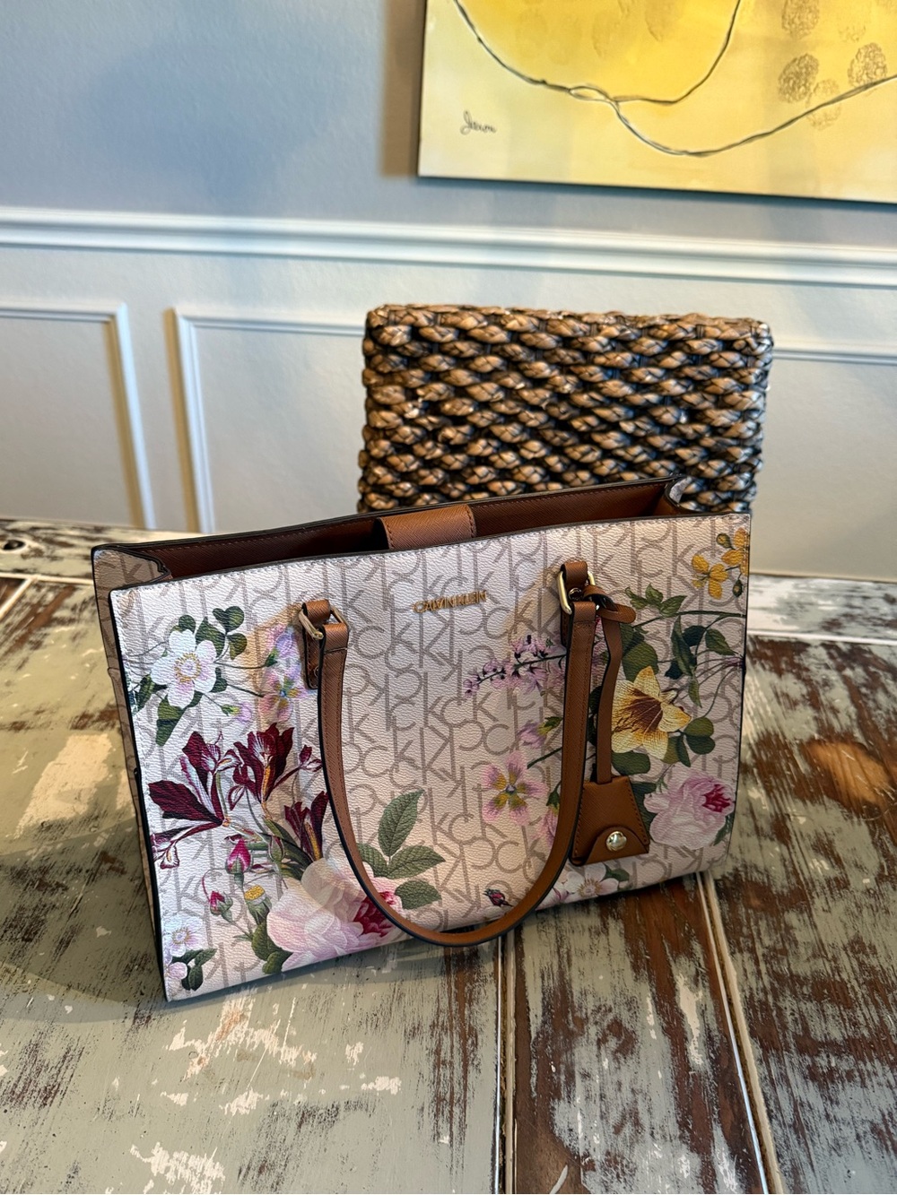 Calvin Klein Floral Logo-Print Tote